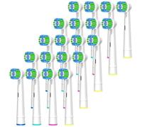Oral B Compatible Toothbrush Heads, 20pcs Betterchoi Replacement Brush Heads for Most Braun Oral B Electric Toothbrushes.