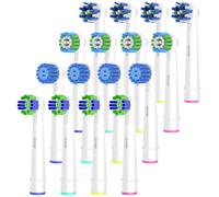 Oral B Compatible Toothbrush Heads, Pack of 4 Precision Clean, 4 Cross Clean, 4 3D Whitening Clean and 4 Sensitive Clean. 16 Count Replacement Brush Heads for Most Braun Oral B Electric Toothbrush.