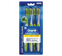 Oral-B Criss Cross Toothbrush with Neem Extract, Medium (Buy 2 Get 2 Free)