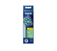 Pro Cross Action Electric Toothbrush Head, X-Shape And Angled Bristles for Deeper Plaque Removal, Pack of 8 Toothbrush Heads, White