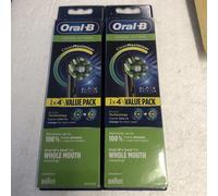 Oral B Cross Action Toothbrush Heads Black Edition Pack Of 4 Brand New X2