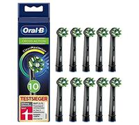 Oral-B CrossAction Black Edition Brush Heads with CleanMaximiser Bristles for Holistic Mouth Cleaning, Pack of 10