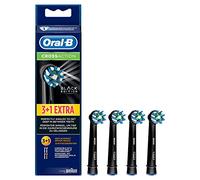 Oral-B CrossAction Brushes, Black, Pack of 4, Black Edition