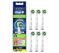 Oral-B CrossAction Electric Toothbrush Heads, 6 Pieces, Holistic Mouth Cleaning with CleanMaximiser Bristles, Toothbrush Attachment for Oral-B Toothbrushes