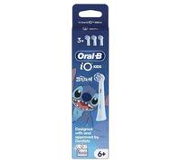 Oral-B Disney Stitch Kids Toothbrush, Pack of 3 Replacement Tips for iOS Electric Brushes, Soft for Moving Teeth, Oral B Toothbrush Heads for Kids 6 Years and Up