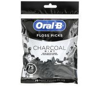 Oral-B, Floss Picks, Charcoal Mint, 75 Floss Picks