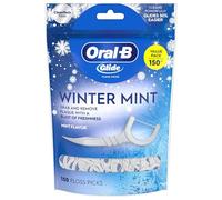 Oral-B Floss Picks, Glide Winter Mint, Grab and Remove Plaque with a Blast of Freshness, Mint Flavor, 150 Floss Picks