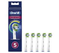 Oral-B FlossAction Electric Toothbrush Heads with CleanMaximiser Technology Pack of 5, White