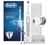 Oral-B Genius Electric Toothbrush with Artificial Intelligence, Gifts For Women / Men, App Connected Handle, 3 Toothbrush Heads & Travel Case, 5 Modes, Teeth Whitening, 2 Pin UK Plug, 8000