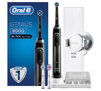 Oral-B Genius Electric Toothbrush with Artificial Intelligence, Gifts For Women / Men, App Connected Handle, 3 Toothbrush Heads & Travel Case, 5 Modes, Teeth Whitening, 2 Pin UK Plug, 8000