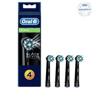 Oral-B Genuine CrossAction Replacement Black Toothbrush Heads, Refills for Electric Toothbrush, Angled Bristles for up to 100 Percent More Plaque Re