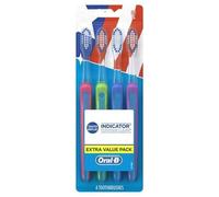 Oral-B Indicator Color Collection Manual Toothbrush, Soft, 4 Count