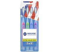 Oral-B Indicator Contour Clean Toothbrushes, Medium, 4 Count, Extra Value Pack (Color May Vary)