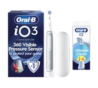 Oral-B iO 3 Electric Toothbrush Grey 1 Brush Head Long-Lasting Battery Travel Case - Toothbrush + 2 Toothbrush Heads
