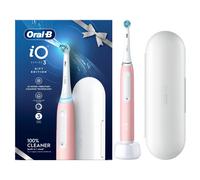 Oral-B iO3 Electric Toothbrushes Adults, 1 Toothbrush Head & Travel Case, 3 Modes With Teeth Whitening, 2 Pin UK Plug, Pink
