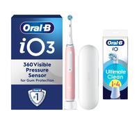 Oral-B iO 3 Pink Electric Toothbrush - Toothbrush + 2 Toothbrush Heads