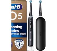 Oral-B iO 5 Electric Toothbrush, Black, with Travel Case and 2 Brush Head