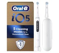 Oral-B iO 5 White Electric Toothbrush, 2 Toothbrush Heads, 1 Travel Case, Designed by Braun