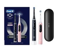 Oral-B iO 6 Electric Toothbrush | 2-Pack for Couples or Family | Black Lava & Pink Sand | 2 Brush Heads | Long-Lasting Battery | Premium Travel Case
