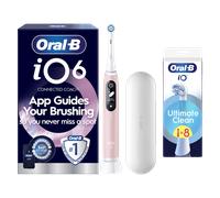 Oral-B iO 6 Pink Electric Toothbrush Designed By Braun - Toothbrush + 4 Toothbrush Heads