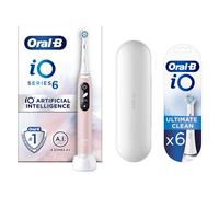 Oral-B iO 6 Pink Electric Toothbrush Designed By Braun - Toothbrush + 6 Toothbrush Heads