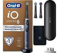 Oral-B iO 8 Plus Edition Electric Toothbrush with Magnetic Technology, 3 Replacement Brushes, 6 Cleaning Modes, Colour Display & Travel Case, Black