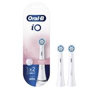 Oral-B iO Gentle Care Electric Toothbrush Head, Twisted & Angled Bristles for Deeper Plaque Removal, Pack of 2, White