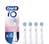 Oral-B iO Gentle Care Electric Toothbrush Head, Twisted & Angled Bristles for Deeper Plaque Removal, Pack of 4, Suitable for Mailbox, White