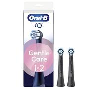 Oral-B iO Gentle Care Series Black, Genuine Replacement Round Brushes, Suitable for Sensitive Gums, x2
