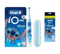 Oral-B iO Kids Disney Stitch Electric Toothbrush, 1 Toothbrush Head, 1 Travel Case, 3 Modes with Kid-Friendly Sensitive Mode, 2-Min Music Timer, for Ages 6+