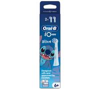 Oral-B iO Kids Electric Toothbrush Heads for Ages 6+, Disney Stitch, 2 Count - Gentle Cleaning for Wobbly Teeth & Gums, Compatible with Oral-B iO Kids Electric Toothbrushes