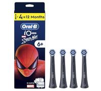 Oral-B iO Kids Marvel Spiderman Electric Toothbrush Head for Age 6+, Gentle on Wobbly Teeth and Gums for Cleaner Teeth, Pack of 4