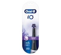Oral-B iO Radiant White Black Brush Heads 4 Pack pack