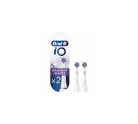 Oral-B iO Radiant White Electric Toothbrush Head, Angled Bristles Deeper Plaque Removal, With Polishing Petals For Teeth Whitening, Pack of