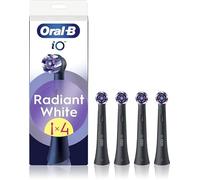 Oral-B iO Radiant White Original Replacement Toothbrush Heads for Oral-B iO Electric Toothbrushes, Teeth Whitening, Black, Pack of 4