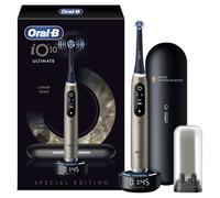 Oral-B iO Series 10 Electric Toothbrush/Electric Toothbrush, Includes 1 Brush Head, 1 iO Sense Fast Charging Station, 1 Charging Travel Case, 1 Brush Head Case, Lunar Gold