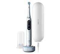 Oral-B iO 10 Rechargeable Electric Toothbrush, Pressure Sensor, Interactive Display, Artificial Intelligence with Live Coaching, 1 Head, 1 Toothbrush, Travel Case, White, Gift Idea