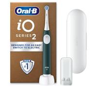 Oral-B iO Series 2 Electric Toothbrush, 1 Replacement Brush, 3 Cleaning Modes for Dental Care, Magnetic Technology, Designed by Braun, Forest Green