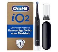 Oral-B iO Series 2 Electric Toothbrush - Black | Includes 1 brush head, travel case, well tested by Stiftung Warentest, electric toothbrush with 3 cleaning modes for dental