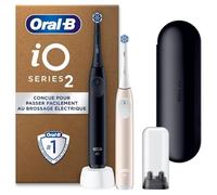 Oral-B iO Series 2 Electric Toothbrush Duo Pack, Night Black/Calm Pink