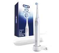 Oral-B iO Series 2 Limited Rechargeable Electric Powered Toothbrush, Pure White with 1 Gentle Care Brush Head and 1 White Travel Case - Automatic Pressure Sensor to Protect Gums - 3 Modes -2 MinTimer