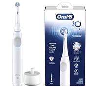 Oral-B iO Series 2 Rechargeable Electric Powered Toothbrush, Pure White with 1 Gentle Care Brush Head - Automatic Pressure Sensor to Protect Gums - 3 Modes - 2 Min Timer