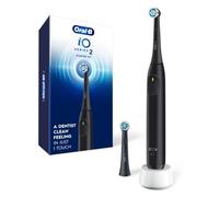 Oral-B iO Series 2 Rechargeable Electric Powered Toothbrush Starter Kit, Night Black with 2 Brush Heads - Automatic Pressure Sensor to Protect Gums - 3 Modes - 2 Min Timer