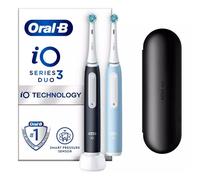 Oral-B iO Series 3 Electric Toothbrush Duo Edition Ice Blue & Matt Black| 2 Pack
