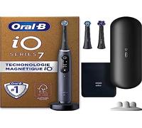 Oral-B iO Series 7 Plus Edition Electric Toothbrush, Plus 3 Toothbrush Heads Including Whitening, Magnetic Case, 5 Cleaning Modes, Recyclable Packaging, Gift for Men/Women, Black