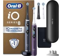 Oral-B iO Series 8 Electric Toothbrush Duo Black Violet 6 Modes 4 Heads Case
