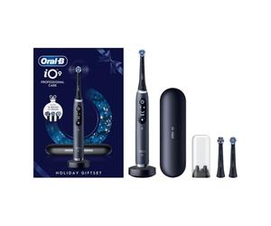Oral-B iO Series 9 Electric Toothbrush, 2 Brush Heads, 7 Brushing Modes for Dental Care, 3D Analysis, Color Screen and Charging Travel Case, Designed by Braun, Black Onyx