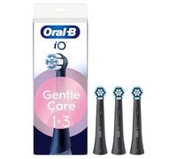 Oral-B iO Series Gentle Care Black Replacement Heads, Genuine Round Heads for Sensitive Gums, 3