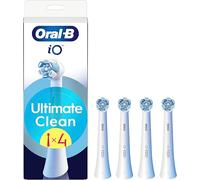 Oral-B iO Series Ultimate Clean Replacement Brush Heads, Original Round Head with Crisscross Bristles for Advanced Deep Cleaning and Plaque Removal, 4-Pack for Months of Hassle-Free Use at Home-Travel