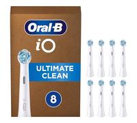 Oral-B iO Ultimate Clean ORIGINAL Electric Toothbrush Head, Oral B Electric Toothbrush Heads, Twisted & Angled Bristles for Deeper Plaque Removal, Pack of 8, Suitable for Mailbox, White